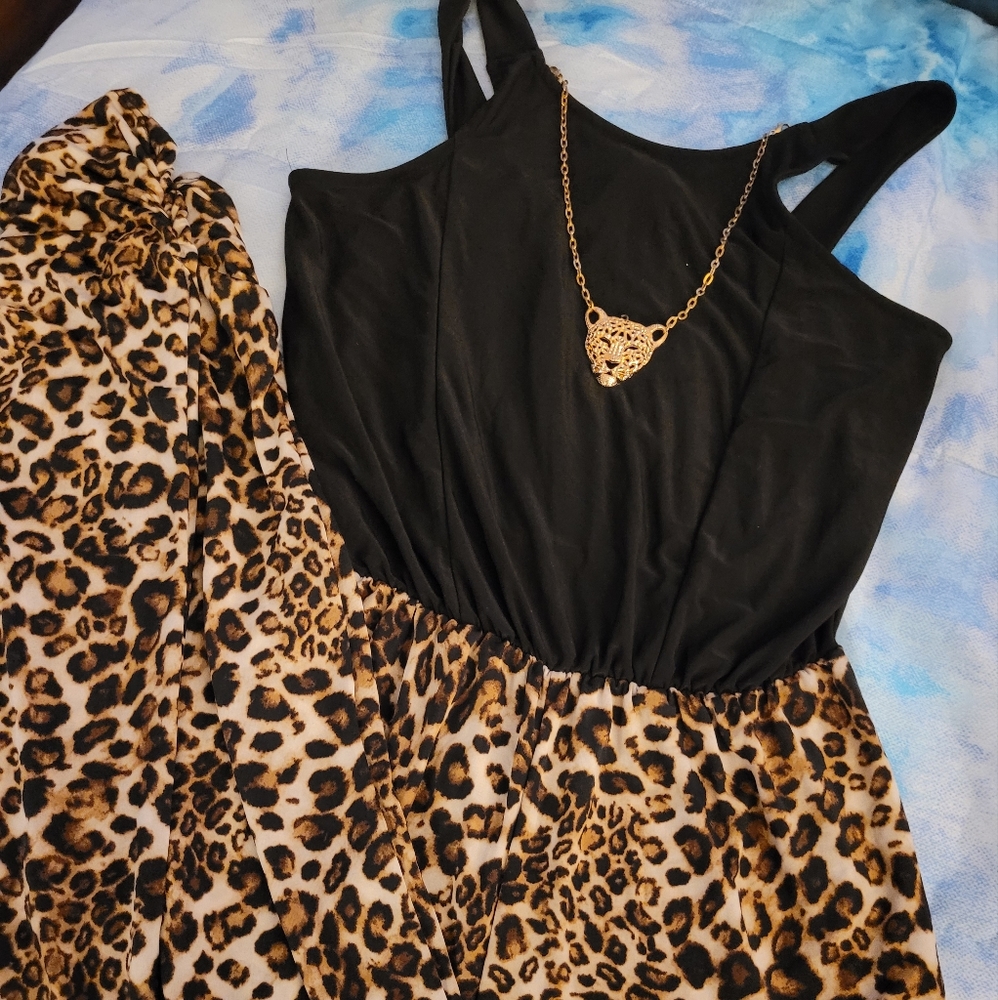 Leopard Print Romper